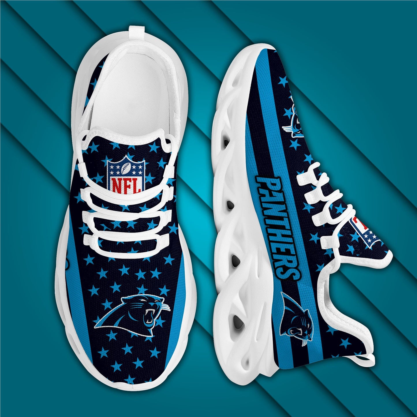 Carolina Panthers Yezy Running Sneakers 40