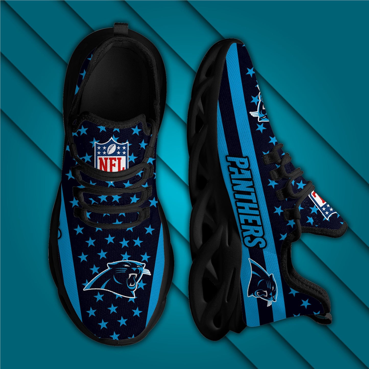 Carolina Panthers Yezy Running Sneakers 40