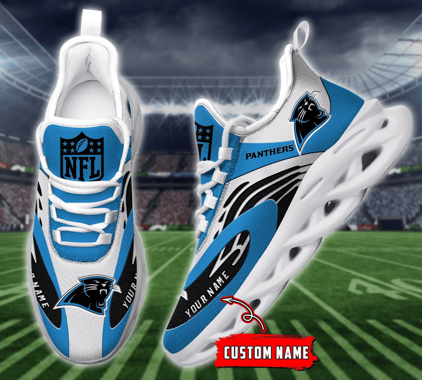 Carolina Panthers Yezy Running Sneakers 878