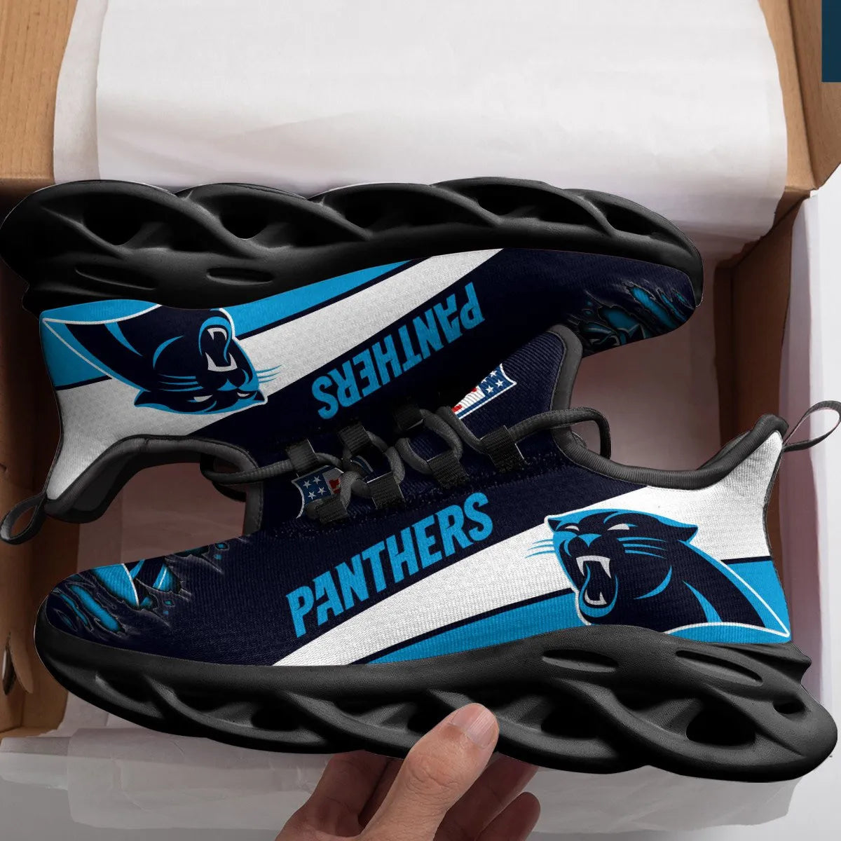 Carolina Panthers Yezy Running Sneakers 974