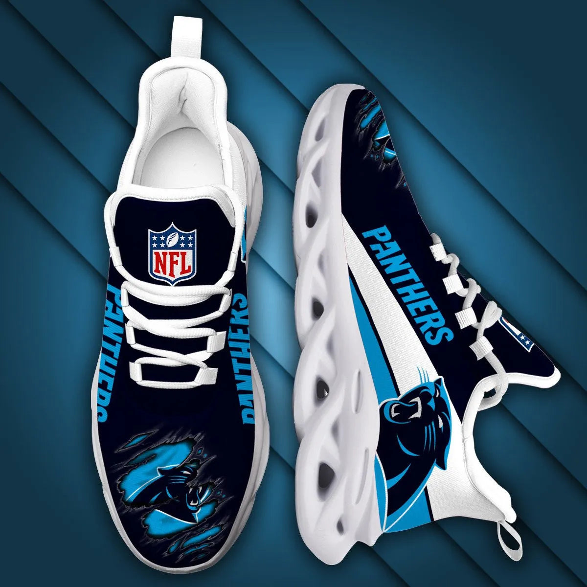 Carolina Panthers Yezy Running Sneakers 974