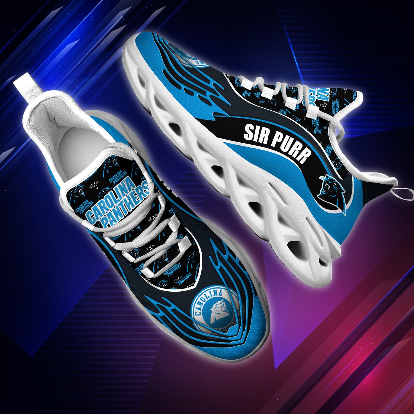 Carolina Panthers Yezy Running Sneakers BB192