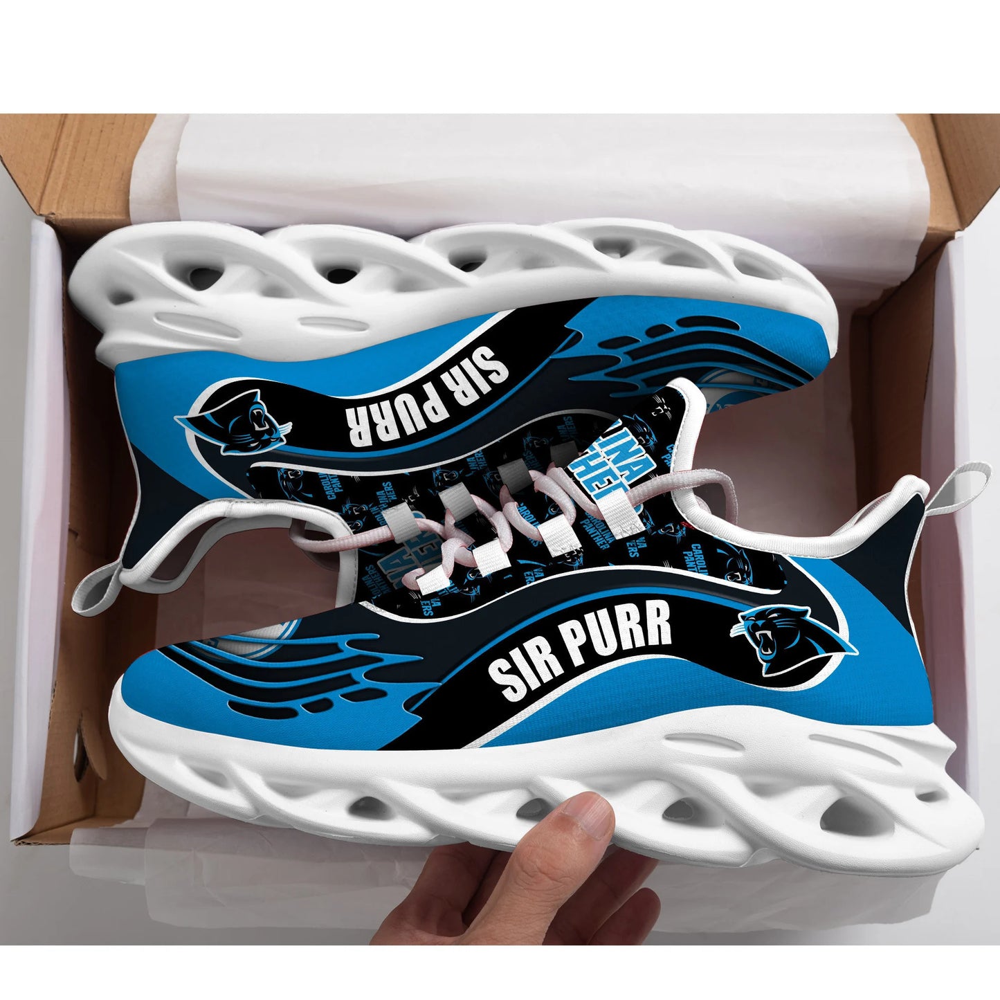 Carolina Panthers Yezy Running Sneakers BB192