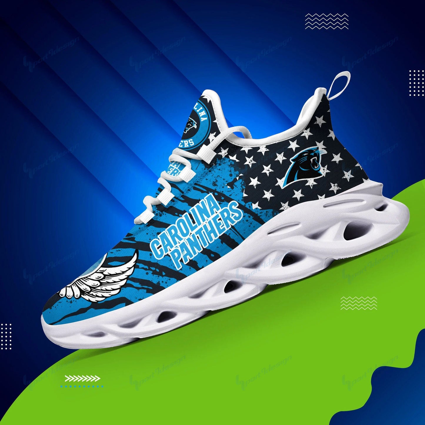 Carolina Panthers Yezy Running Sneakers BB776