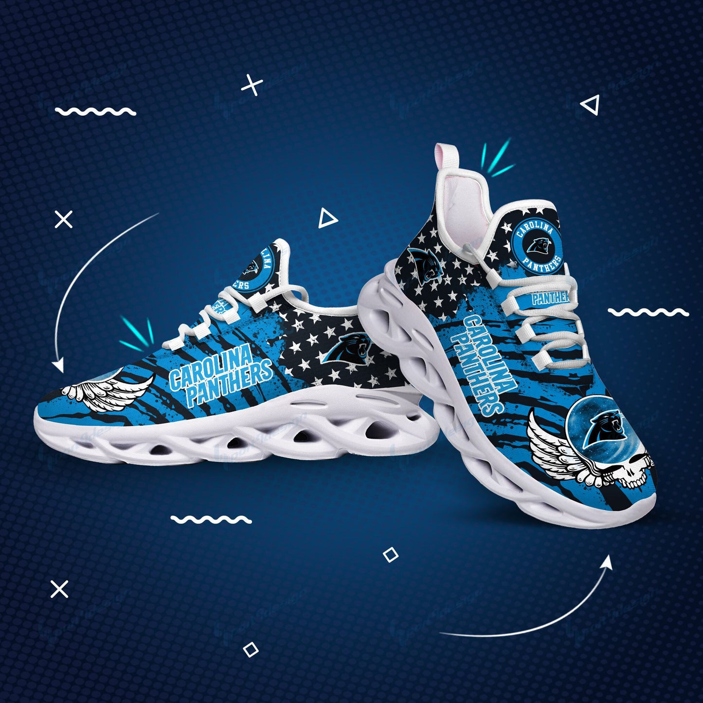 Carolina Panthers Yezy Running Sneakers BB776