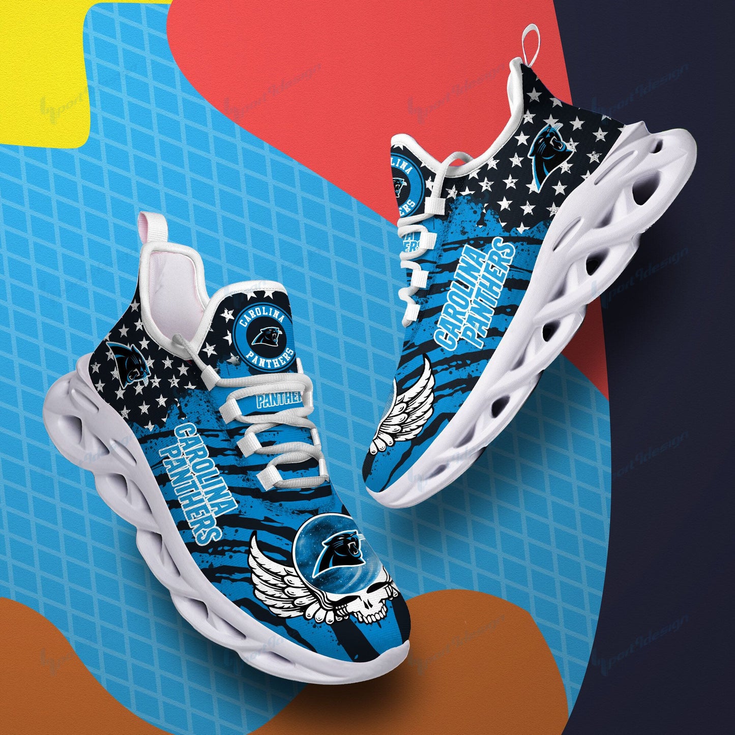 Carolina Panthers Yezy Running Sneakers BB776