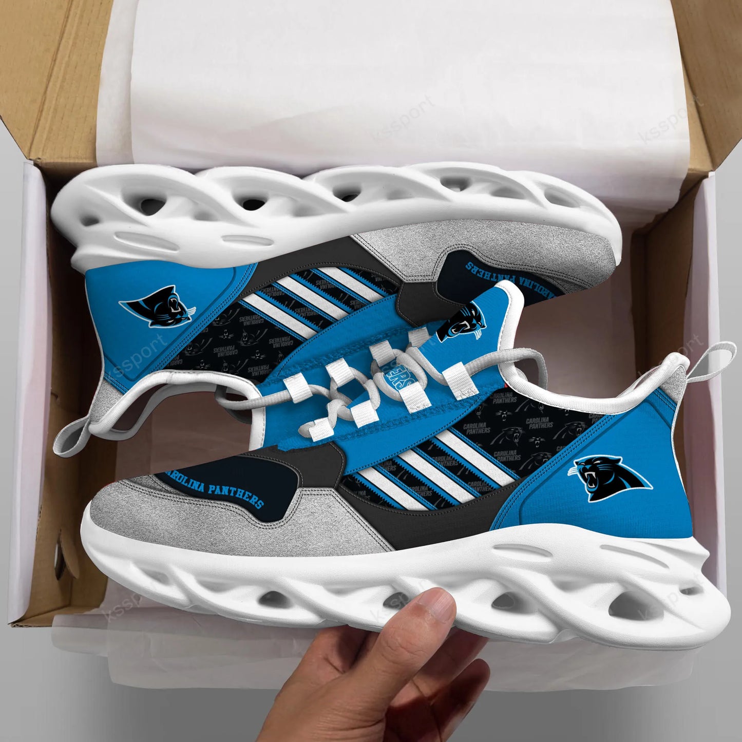 Carolina Panthers Yezy Running Sneakers BG734