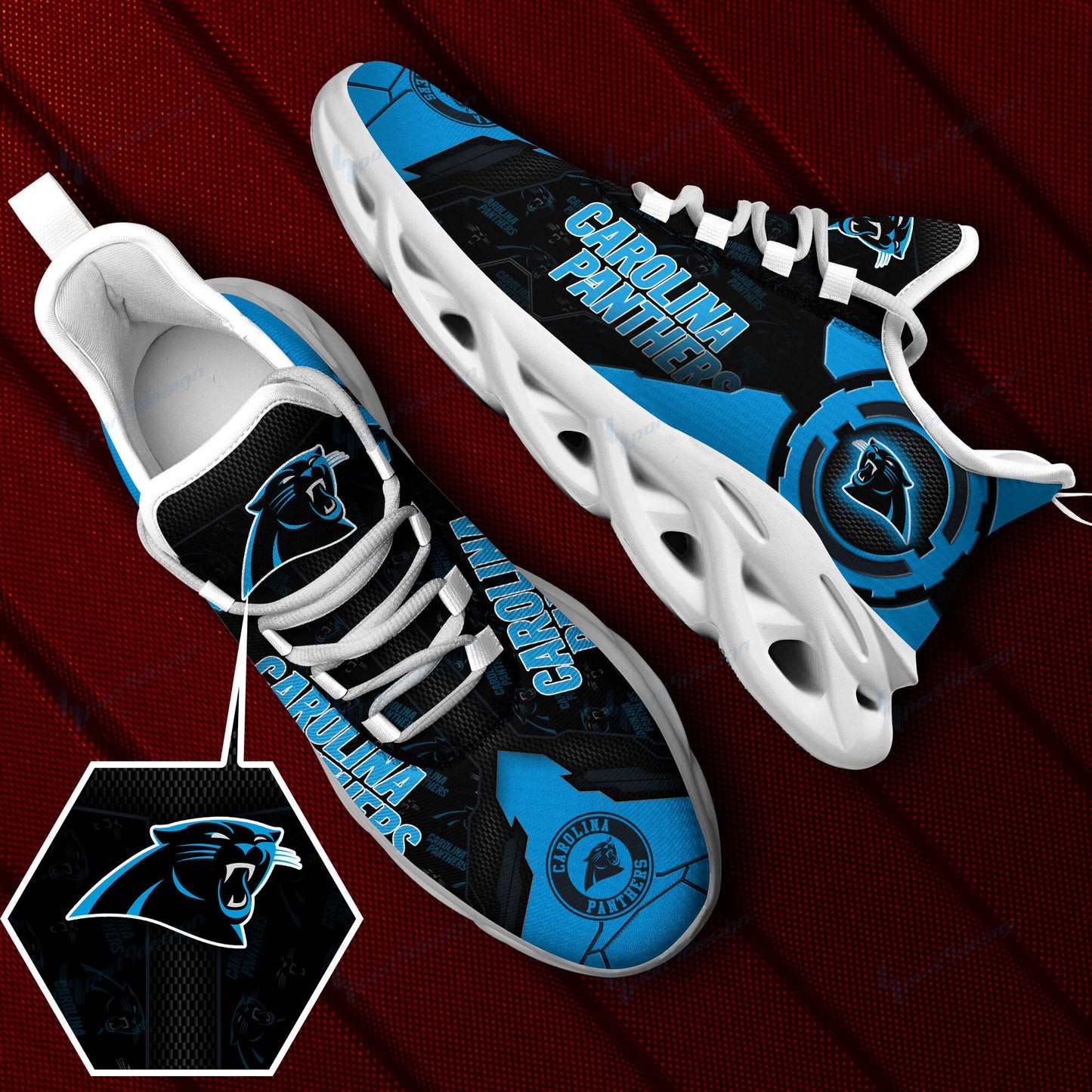 Carolina Panthers Yezy Running Sneakers SPD09