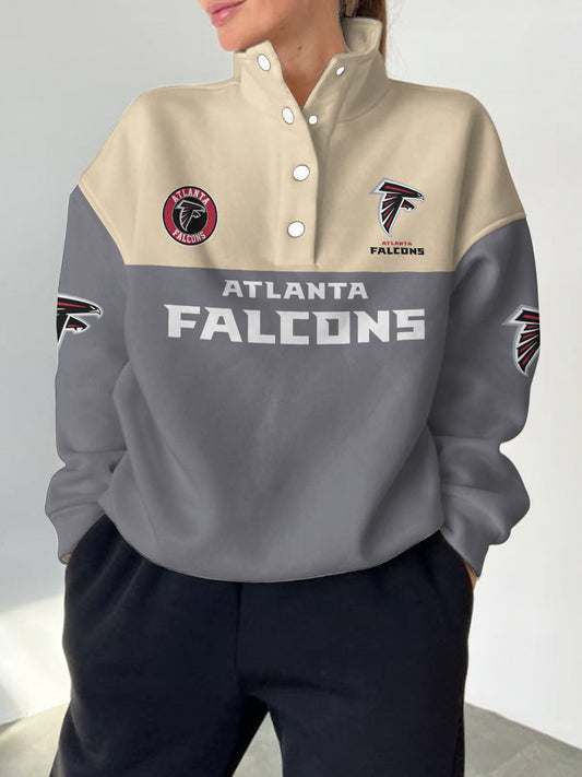 Atlanta Falcons Casual Colorful Stand Collar Sweatshirt AZBTSCSW000289