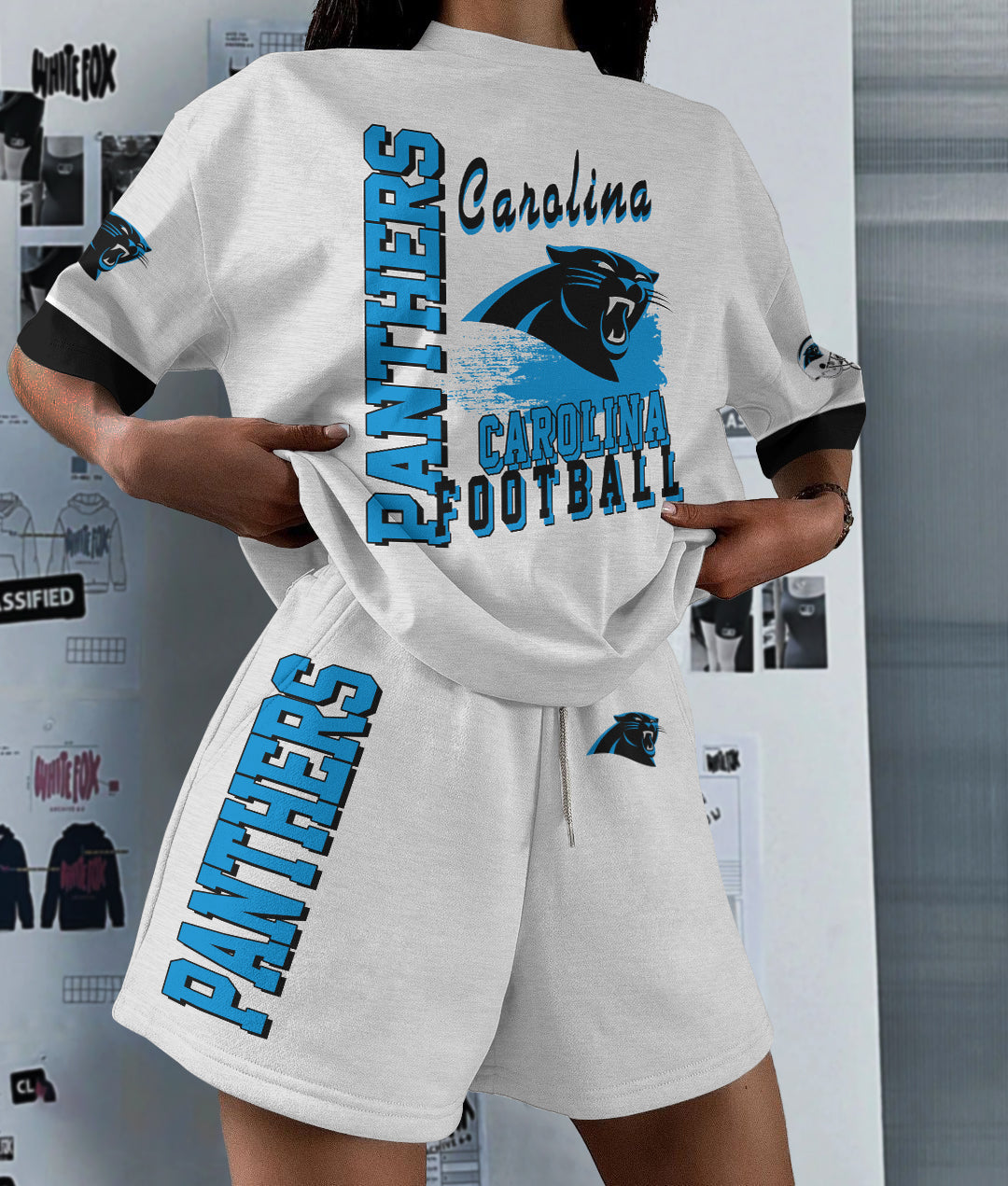 Carolina Panthers Limited Edition Top And Shorts Two-Piece Suits (2)