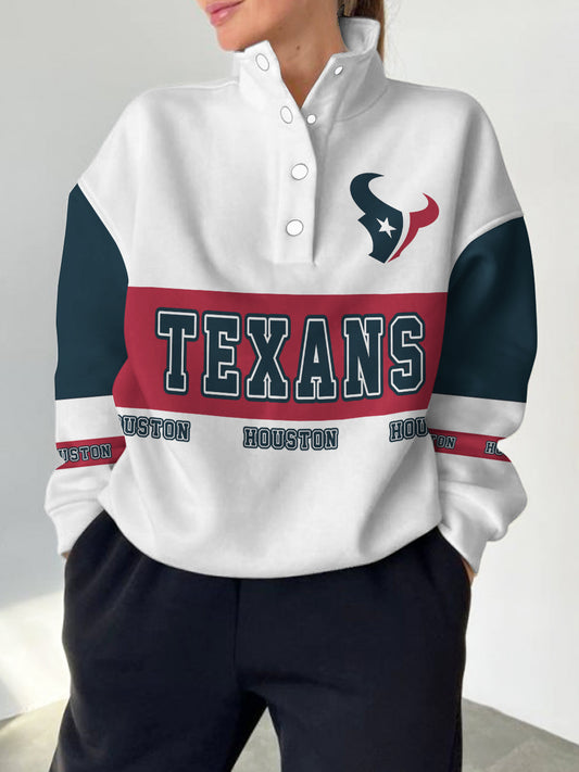 Houston Texans Casual Colorful Stand Collar Sweatshirt AZBTSCSW000261