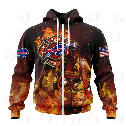 Buffalo Bills Honor Firefighters – First Responders All Over Printed T-shirt Sweatshirt Hoodie AZCHD827