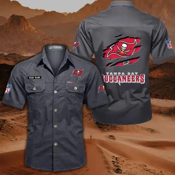 Tampa Bay Buccaneers Men’s Short Sleeve Cargo Shirts New 2025 AZBT2DCGS000029