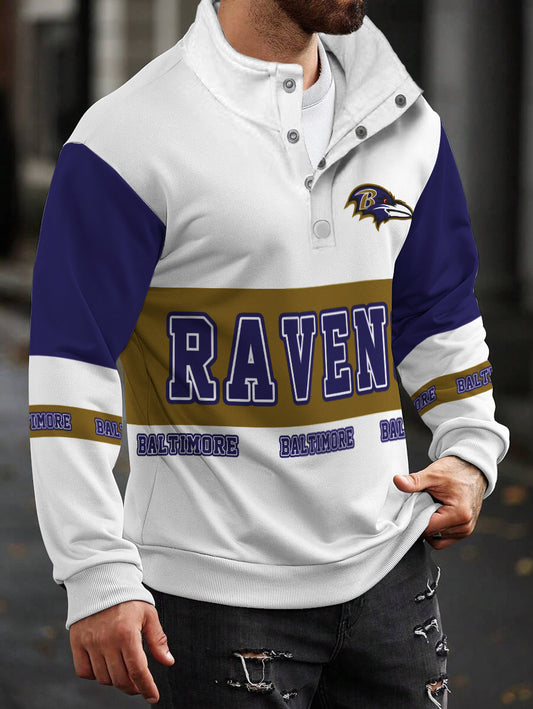 Baltimore Ravens Casual Colorful Stand Collar Sweatshirt AZBTSCSW000365