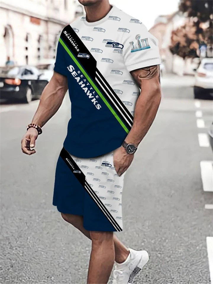 Seattle Seahawks T-shirt and Shorts AZTS607