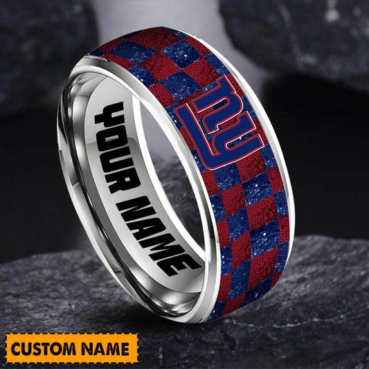 New York Giants Special Stainless Ring Custom Name AZBTSR000029
