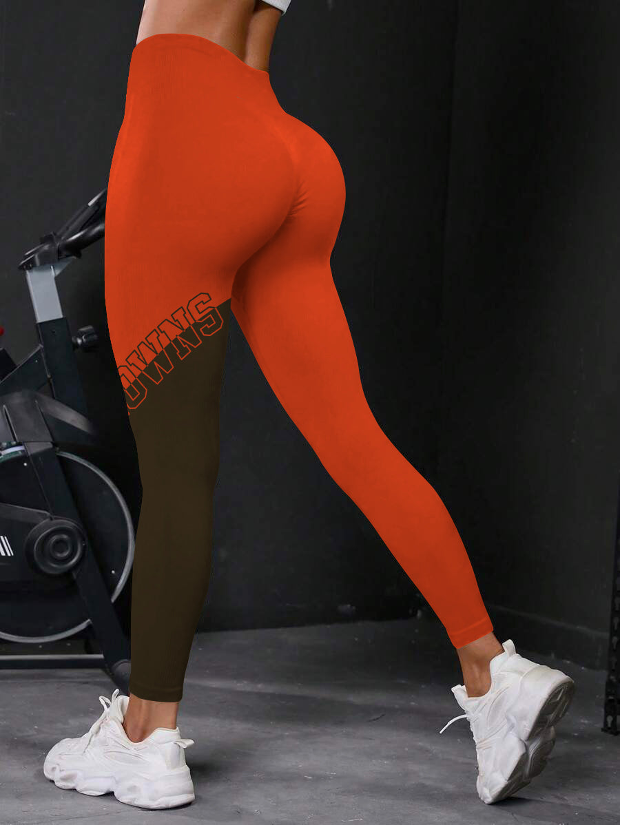 Cleveland Browns High Waist Push Up Printed Leggings (4)