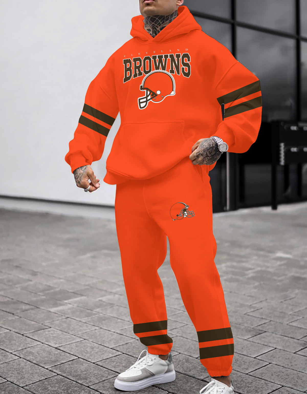 Cleveland Browns Combo Pullover Hoodie And Sweatpants AZBTPHSP000434
