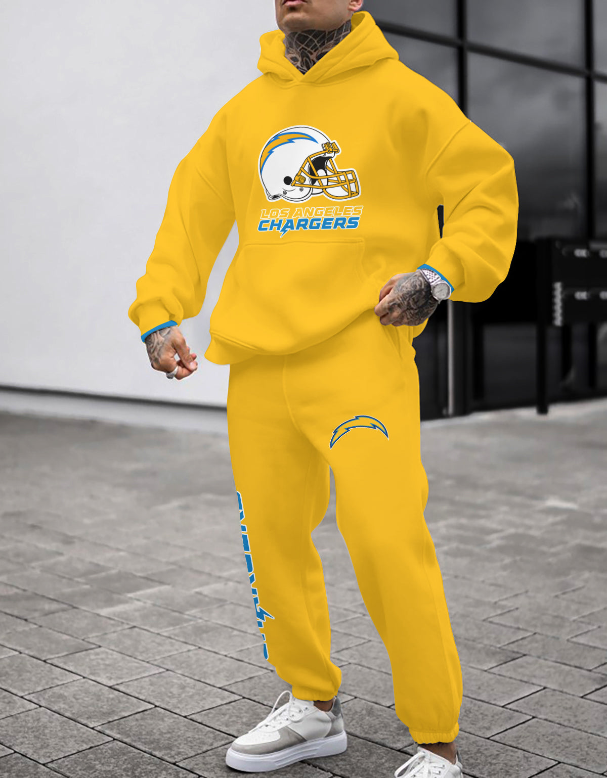 Los Angeles Chargers Combo Pullover Hoodie And Sweatpants AZBTPHSP000258