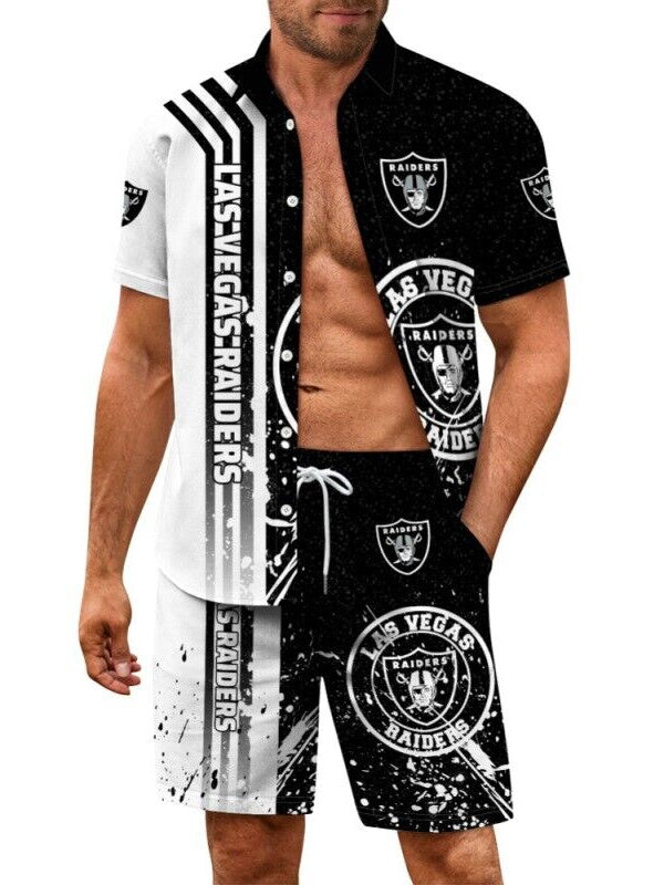 Las Vegas Raiders Combo Hawaiian Shirt and Shorts AZBTHWSS000067