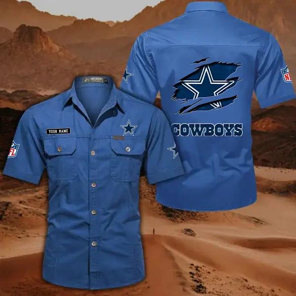 Dallas Cowboys Men’s Short Sleeve Cargo Shirts New 2025 AZBT2DCGS000009