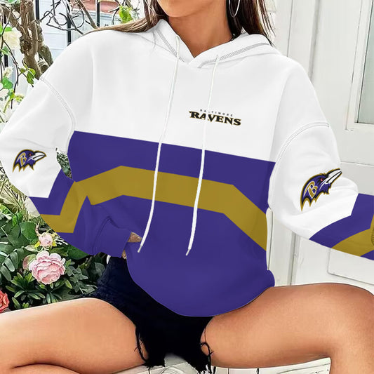 Baltimore Ravens Printed Hooded Pocket Pullover Hoodie AZBTPH000029