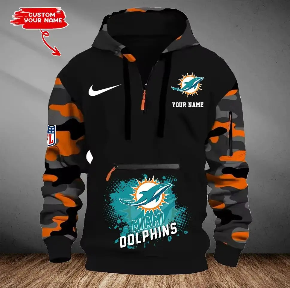 Miami Dolphins Camouflage Hooded Sweatshirt HA51