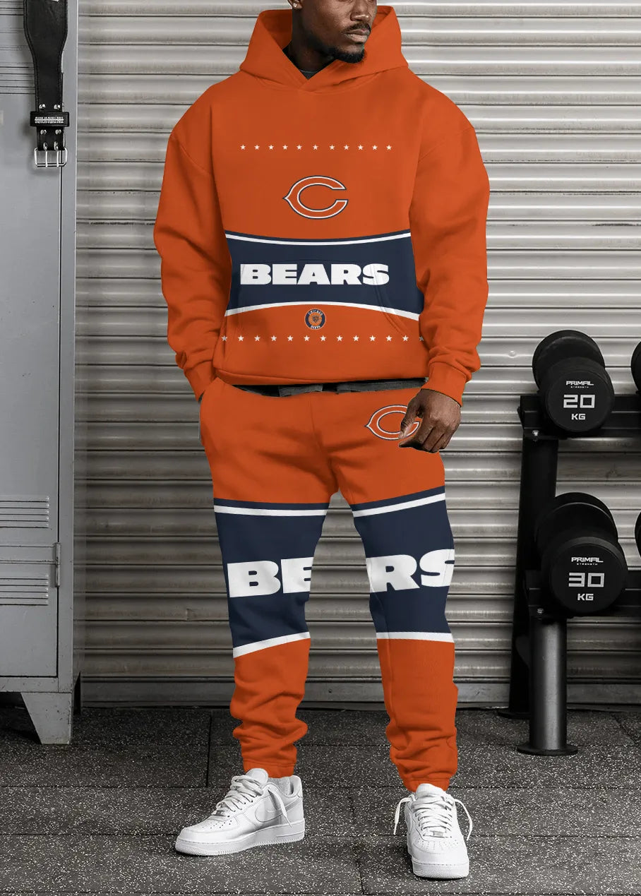 Chicago Bears Combo Pullover Hoodie And Sweatpants AZBTPHSP000223