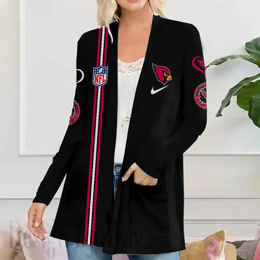 Arizona Cardinals Women Patch Pocket Cardigan BT004