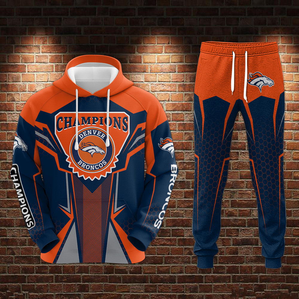 Champion -Denver Broncos Limited Hoodie/ Jogger 1026