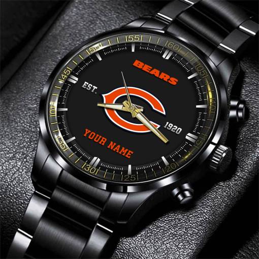 Chicago Bears Black Fashion Watch Gifts For Sport Fans AZWATCH060