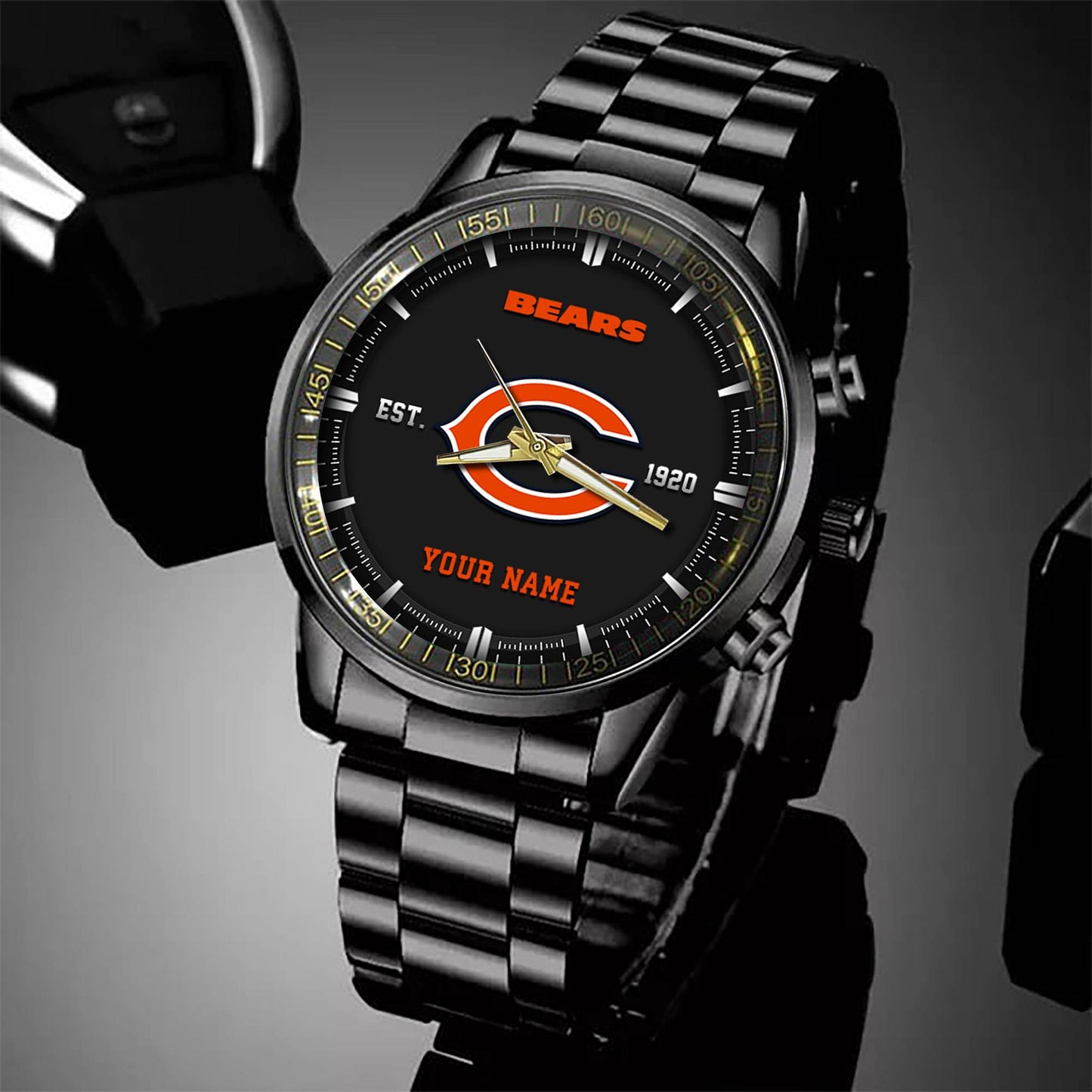Chicago Bears Black Fashion Watch Gifts For Sport Fans AZWATCH060