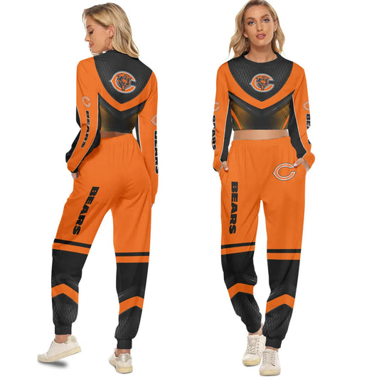 Chicago Bears Crop Sweatshirt Suit 40