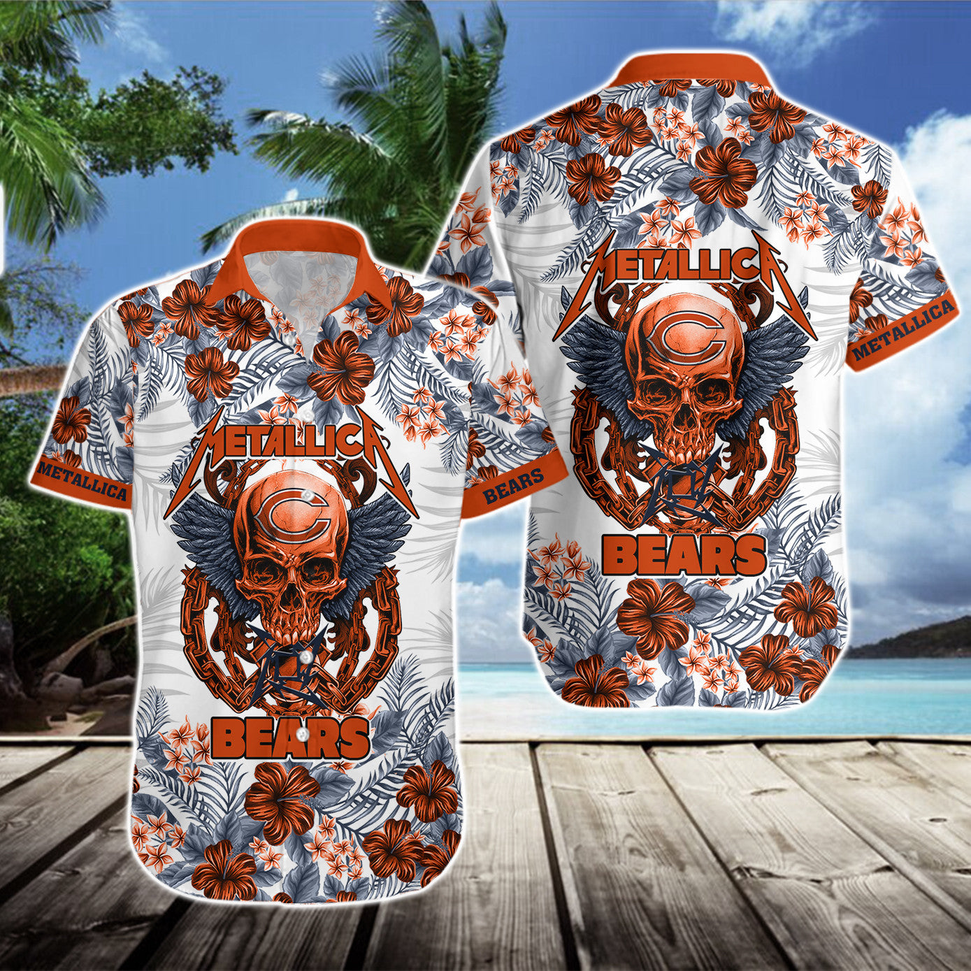 Chicago Bears Hawaii Shirt & Shorts BG330