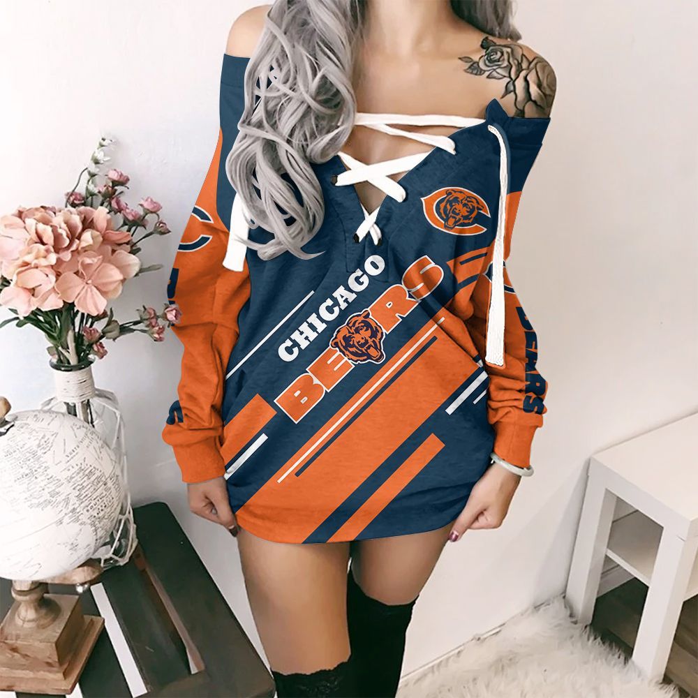 Chicago Bears Lace-Up Sweatshirt 63