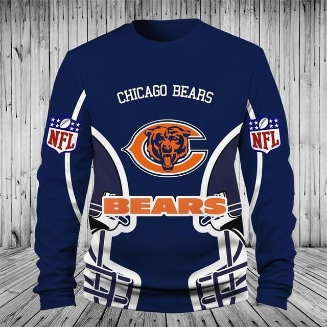 Chicago Bears Limited Edition All Over Print Full 3D Hoodie Zip Up Sweatshirt