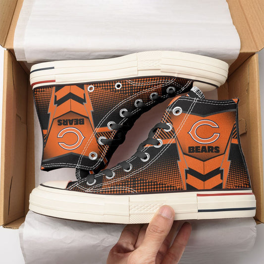 Chicago Bears New High Top Canvas Shoes 67