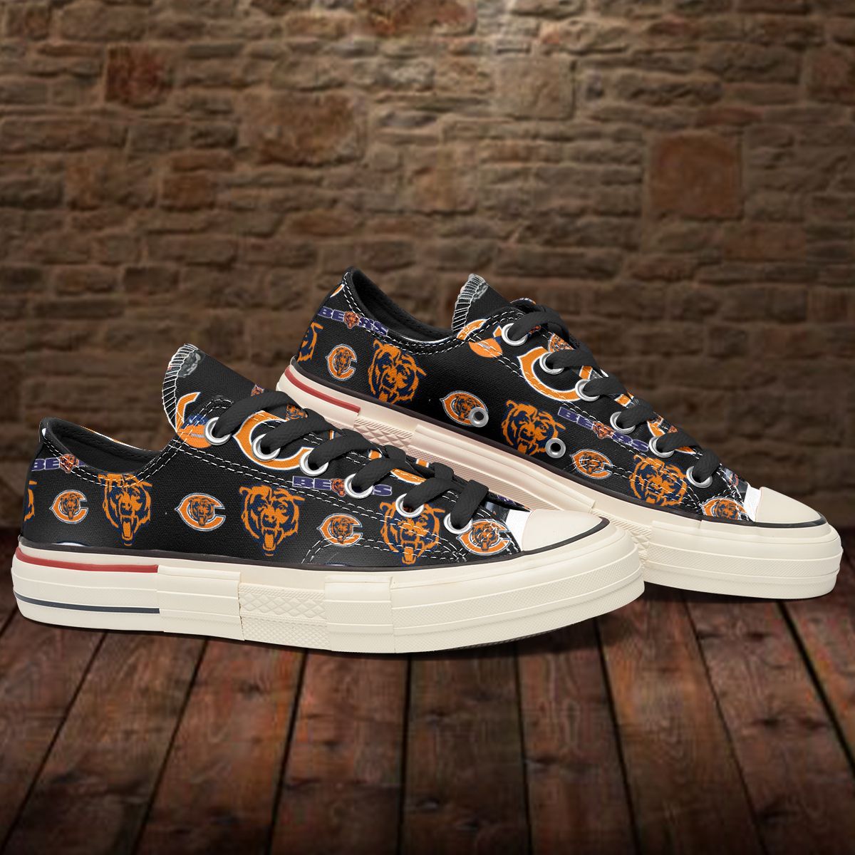 Chicago Bears New Low Top Canvas Shoes 08