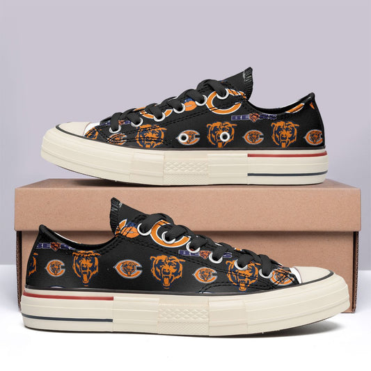 Chicago Bears New Low Top Canvas Shoes 08