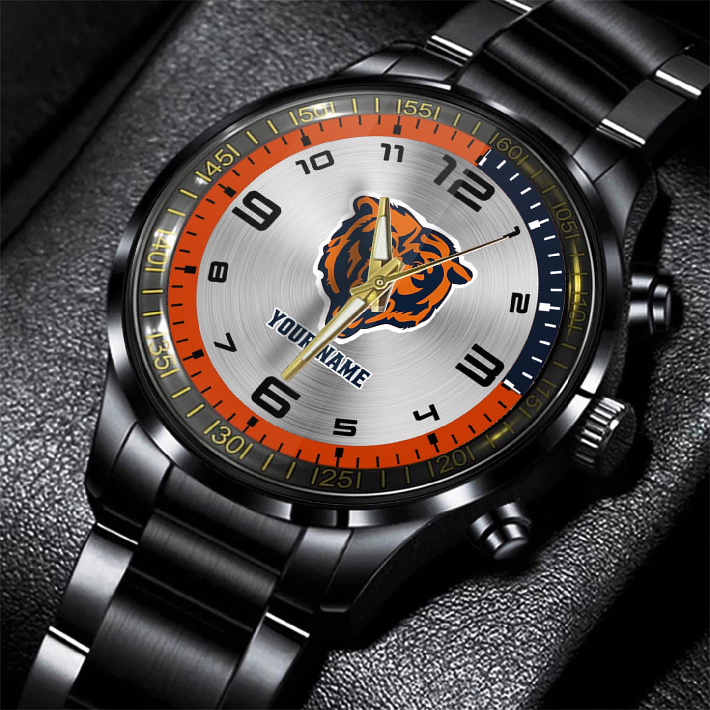 Chicago Bears Black Fashion Watch Gifts For Sport Fans AZWATCH006
