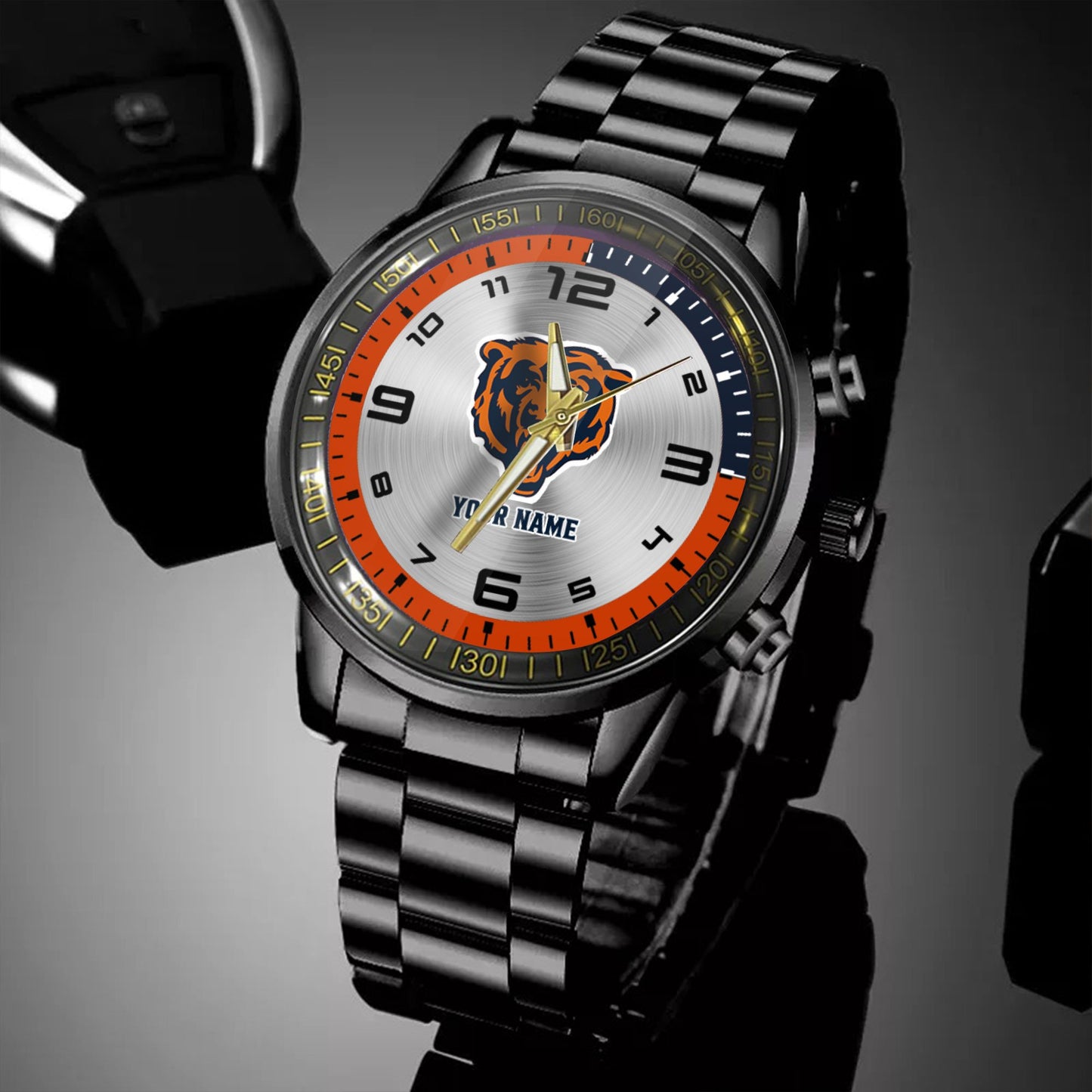 Chicago Bears Black Fashion Watch Gifts For Sport Fans AZWATCH006