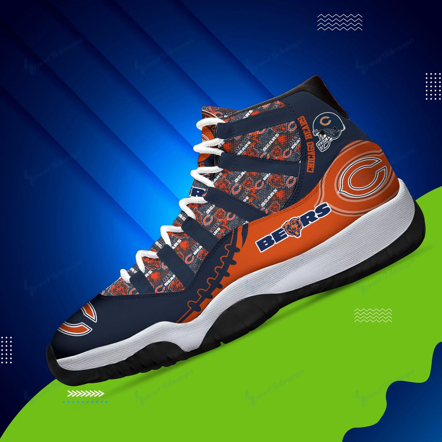 Chicago Bears Personalized AJD11 Sneakers BG155