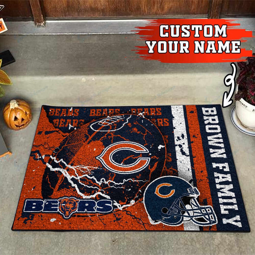 Chicago Bears Personalized Doormat BG06