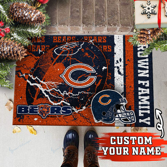 Chicago Bears Personalized Doormat BG06
