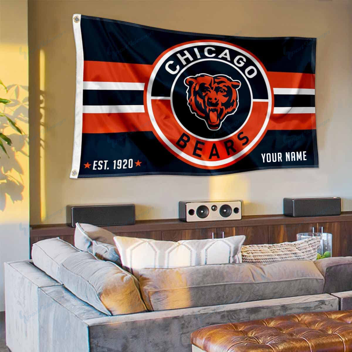 Chicago Bears Personalized Flag 172