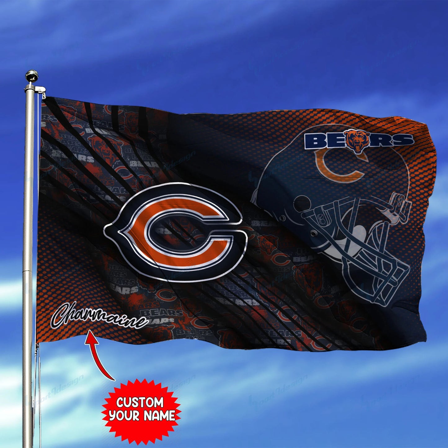 Chicago Bears Personalized Flag 211