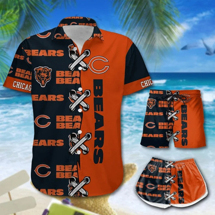 Chicago Bears Personalized Hawaii Shirt & Shorts BG186