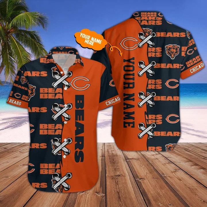 Chicago Bears Personalized Hawaii Shirt & Shorts BG186