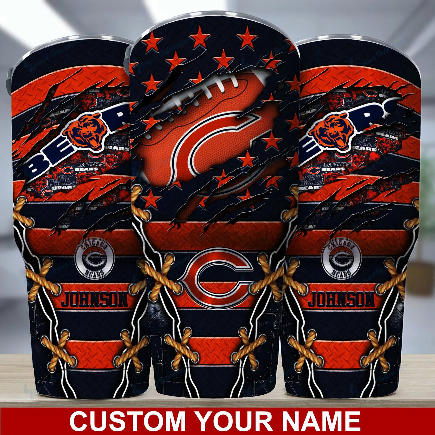 Chicago Bears Personalized Tumbler BG05