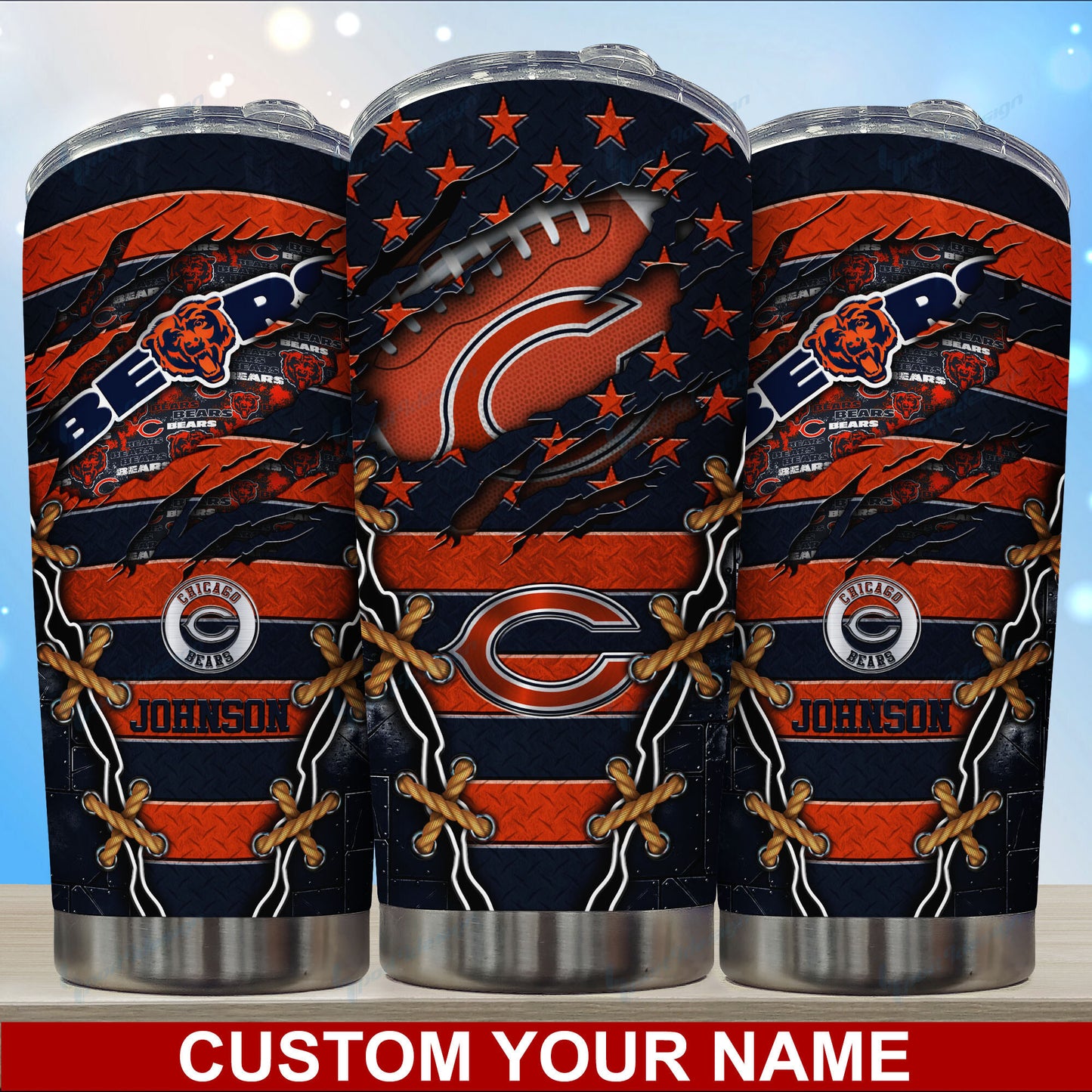 Chicago Bears Personalized Tumbler BG05